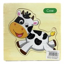 ****Kids Wooden Jigsaw Cow Puzzle