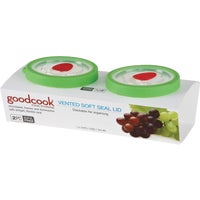 Goodcook Flextrim Vented Soft Seal Food Storage Containers, 1.5 Cup (2 Pack)