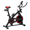 Gym Master Spin Bike 13kg Flywheel with Digital Display, Black/ Red