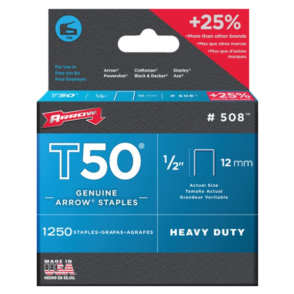 ****Arrow T50 Heavy-Duty Staple, 1/2-In. 1250 Pc