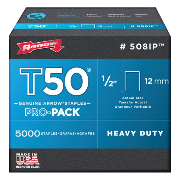 ****Arrow T50 Pro-Pack Heavy-Duty Staple, 1/2in 5000pk