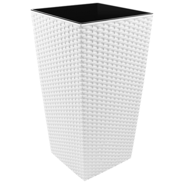 ****Rey Planter Square Rattan Style 7.5in