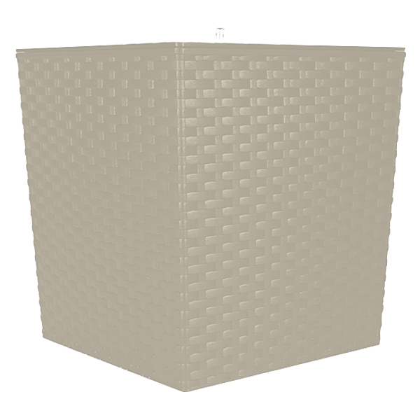 ****Rey Planter Square Rattan Style 9.8in