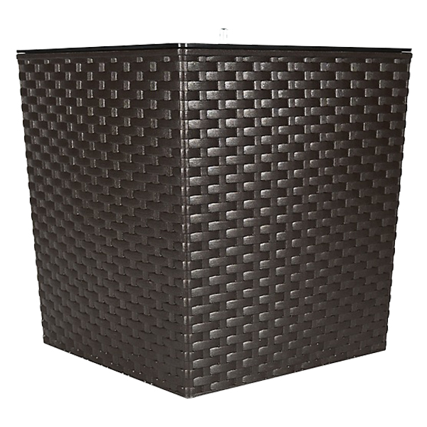 ****Rey Planter Rectangular Rattan Style 22x7.5x14.4in(Irrigation Control System)
