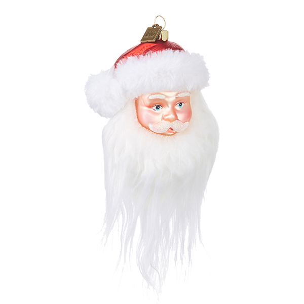 ****Raz Christmas Ornament Glass Mr. Claus 5.5in