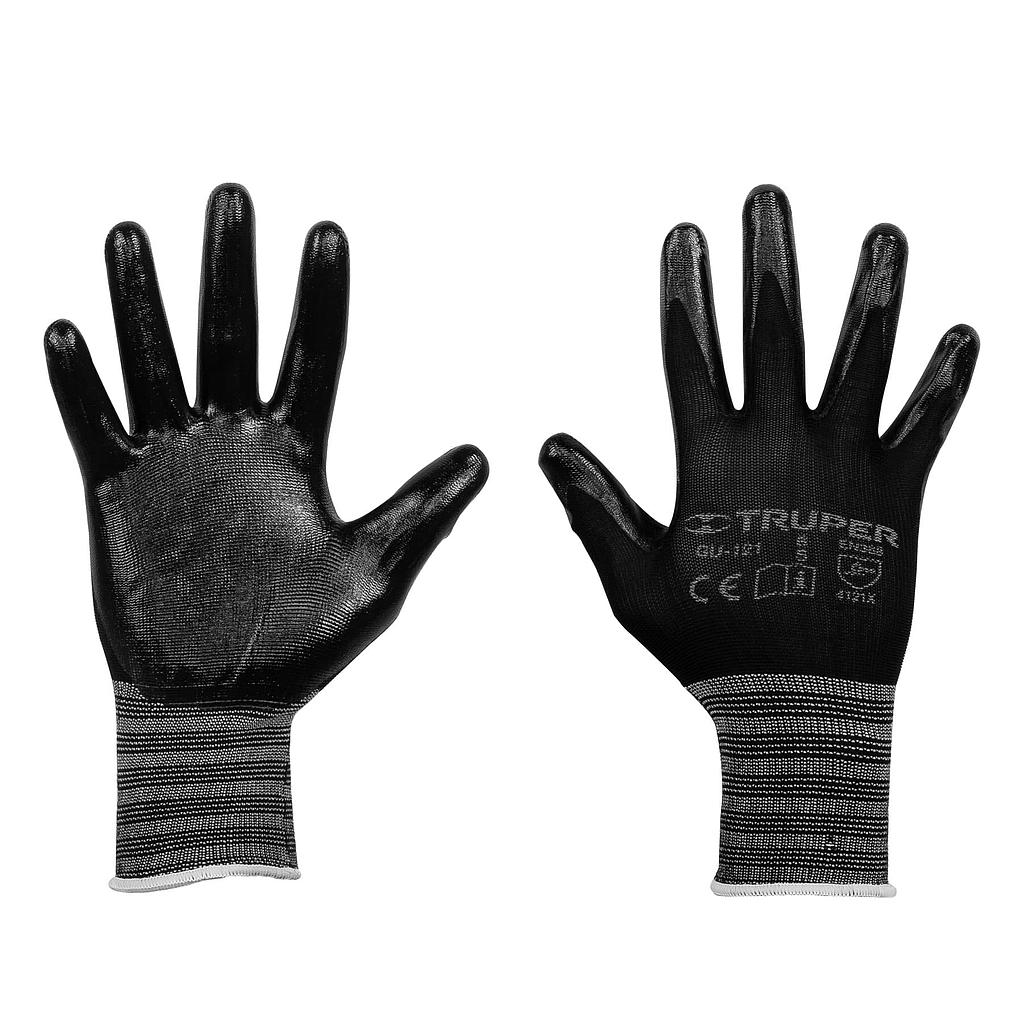 Truper Nitrile Coated Nylon Gloves Knitted Cuff - Large