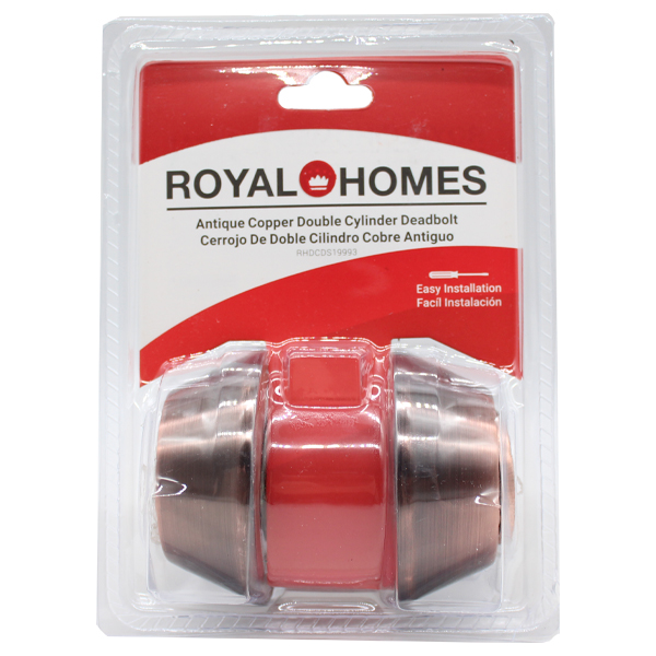 Royal Homes Double Cylinder Deadbolt Antique Copper