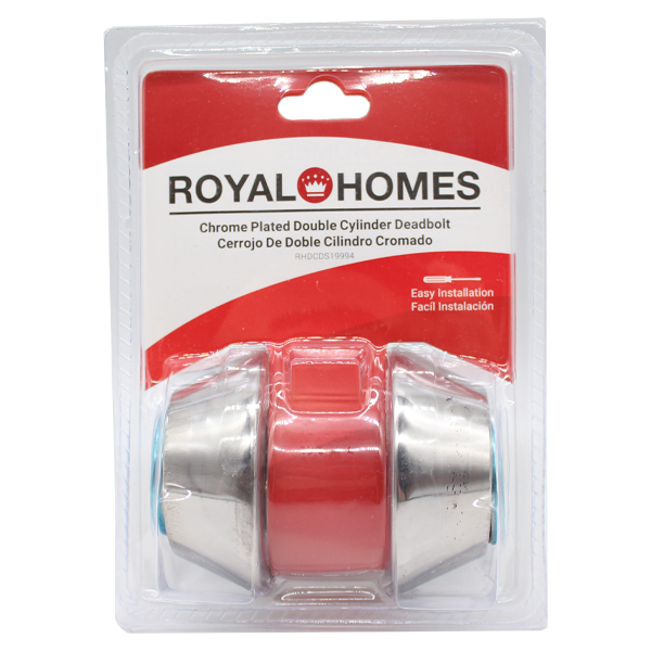 Royal Homes Double Cylinder Deadbolt Chrome Plated