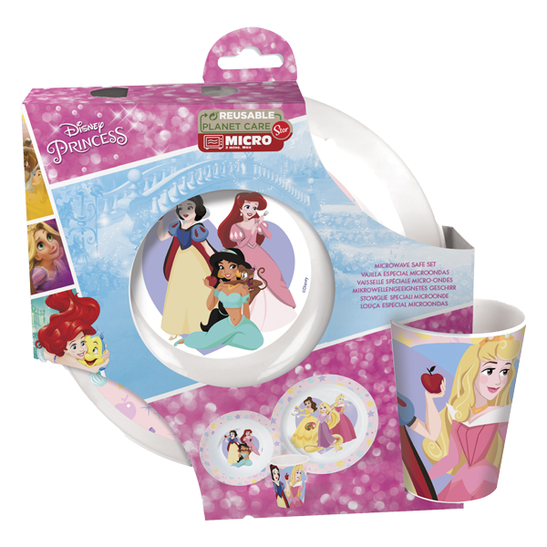 ****Disney Kids 3-pc Microwavable Set - Bowl, Plate &amp; Tumbler - Disney Princess True