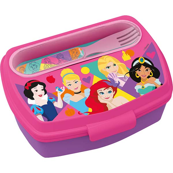 ****Disney Kids Sandwich Box with Cutlery - Disney Princess