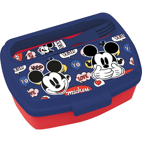 ****Disney Kids Sandwich Box with Cutlery - Its a Mickey Thing