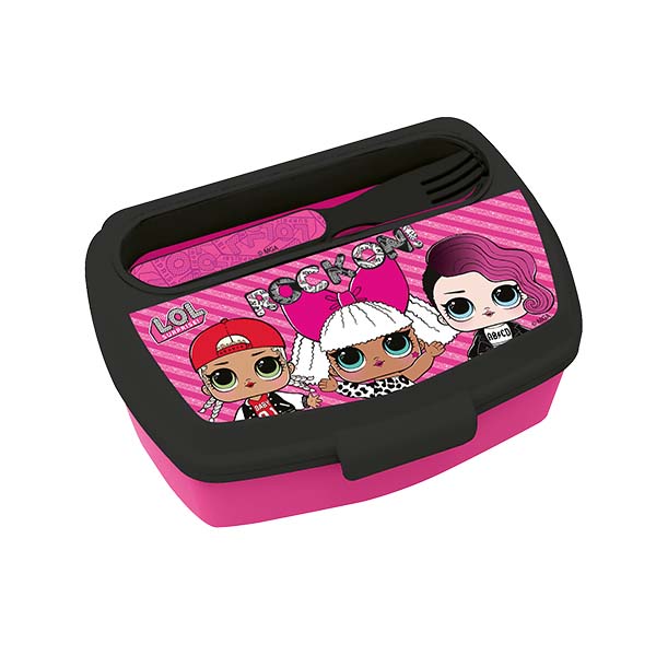 ****Disney Kids Sandwich Box with Cutlery - LOL Surprise Rock On