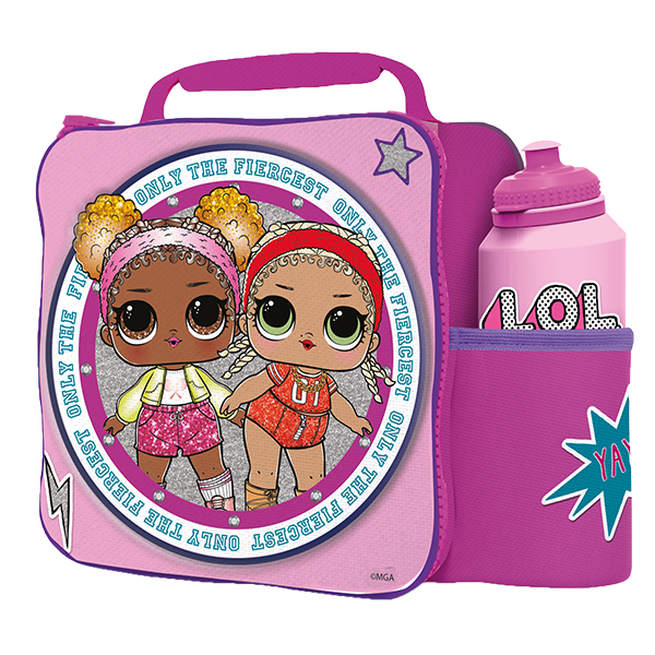 ****Disney Kids 2-pc Set - Lunch Bag 3D Insulated with Sport Bottle 530ml - LOL Surprise