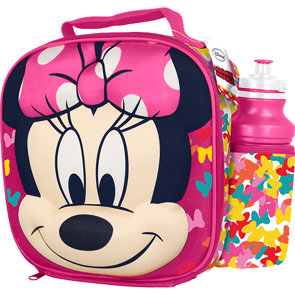 ****Disney Kids 2-pc Set - Lunch Bag 3D Insulated with Sport Bottle 530ml - Minnie