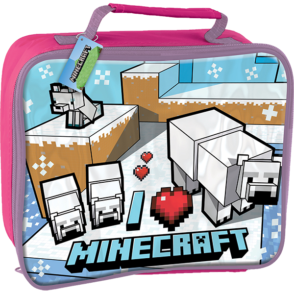 ****Disney Kids Lunch Bag Rectangular Insulated - Minecraft Girls