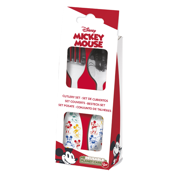 ****Disney Kids 2-pc Cutlery Set Metallic - Mickey