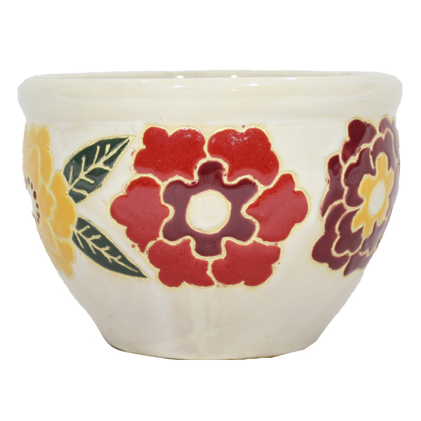 Classy Homes Ceramic Plant Pots Floral Multicolor M