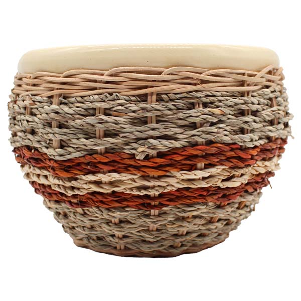 ****Classy Homes Ceramic Plant Pots Seagrass L