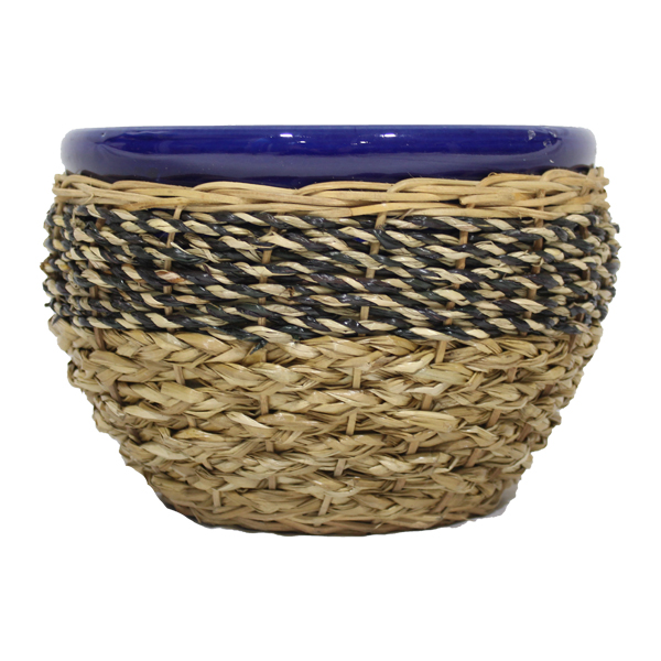 ****Classy Homes Ceramic Plant Pots Seagrass L