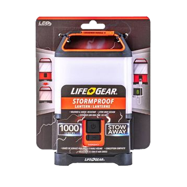 Life Gear Storm-Proof ABS LED Collapsible Lantern, Red &amp; Black