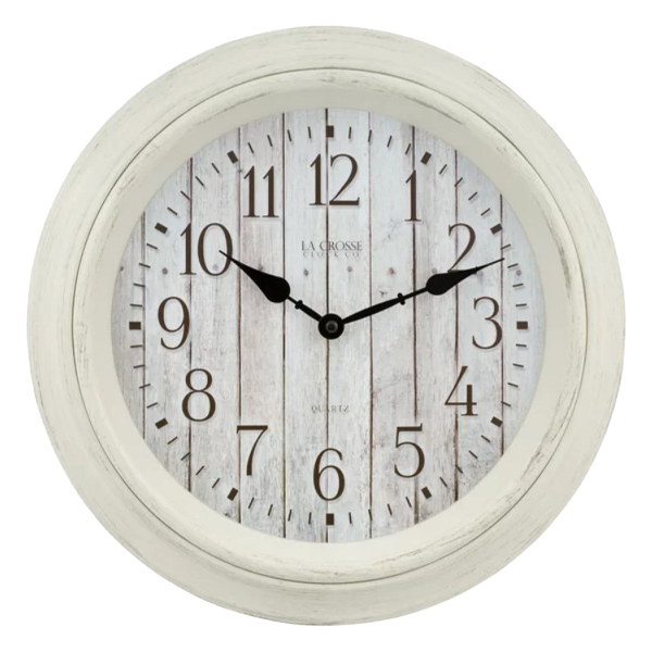 ****La Crosse Analog Wall Clock 14-In. Barn Wood