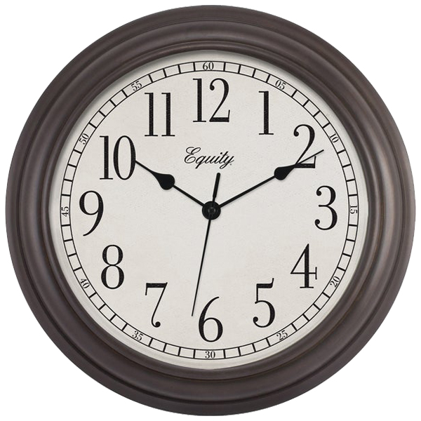 La Crosse Inspirational Wall Clock 11.25 In. Diameter Brown