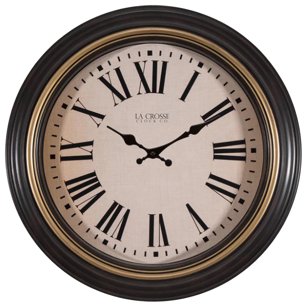 ****La Crosse 18-In. Traditions Wall Clock, Brown/Bronze