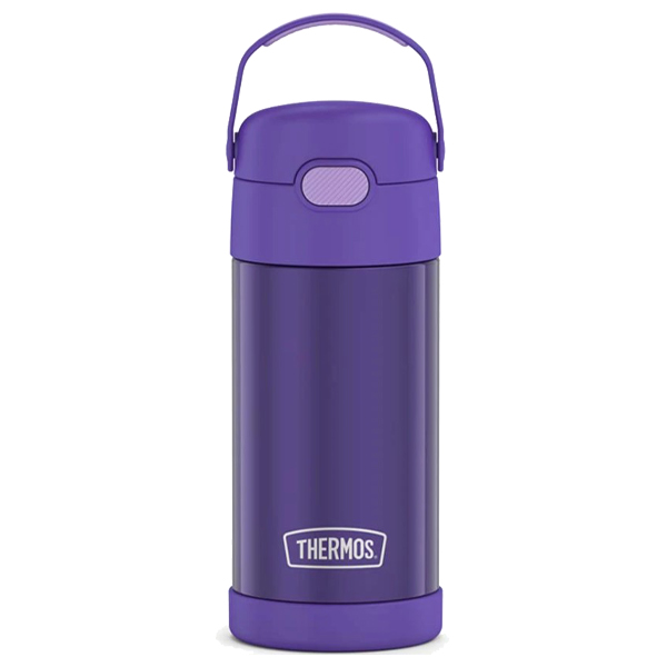 ****Thermos Funtainer Stainless Steel Water Bottle With Straw, 12 Oz. Purple