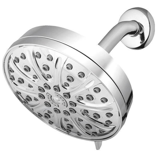 Waterpik Rain Shower with PowerPulse Massage 6-Spray 1.8 GPM Fixed Showerhead, Chrome