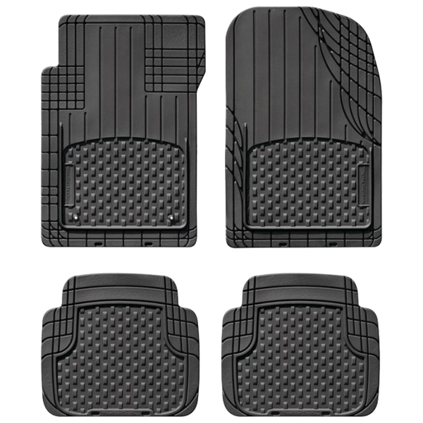 WeatherTech Trim-to-Fit Rubber Floor Mat 4pc, Black