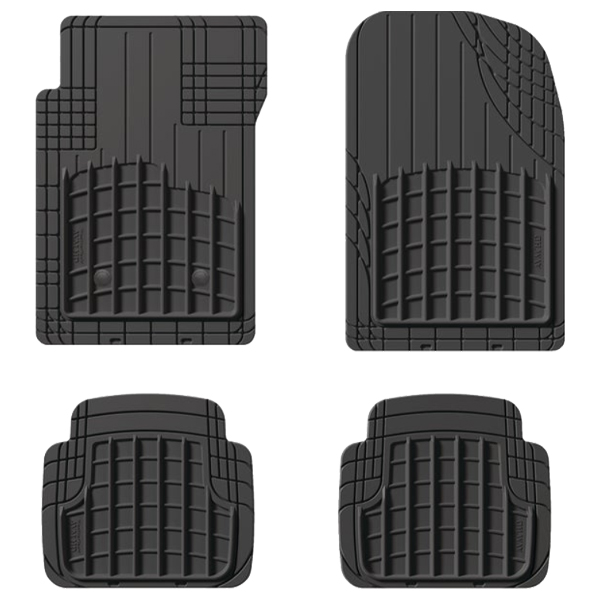 ****WeatherTech Trim-to-Fit Rubber Heavy-Duty Floor Mat 4pc, Black