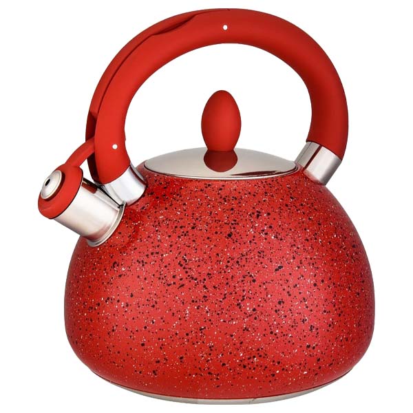 ****Hamilton Beach Whistling Tea Kettle SS 3L with Soft Touch Handle, Red