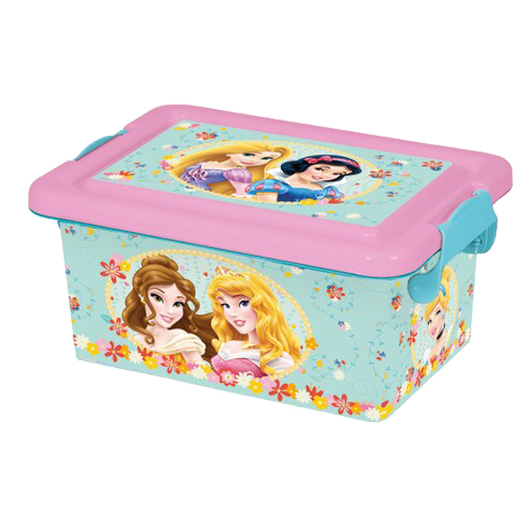 ****Disney Kids Storage Click Box 7L Princess Tea Party