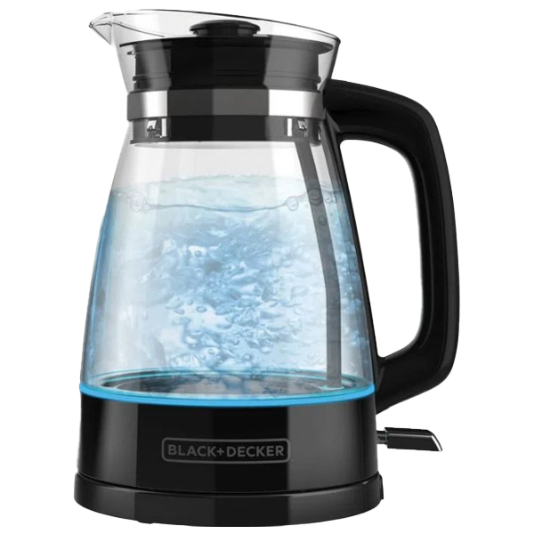 Black &amp; Decker Artisan Electric Kettle with LED Light Glass 1.7L