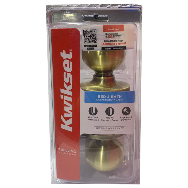 ****Kwikset Bed &amp; Bath Antique Brass Knob