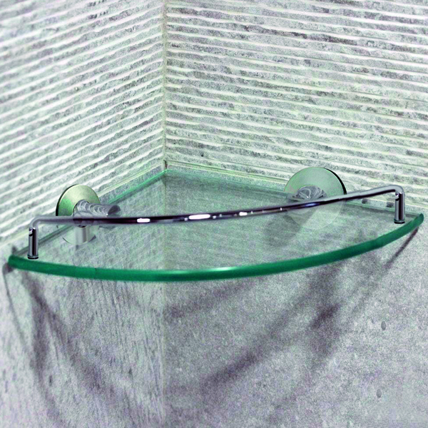 Royal Homes Glass Corner Shelf 25cm