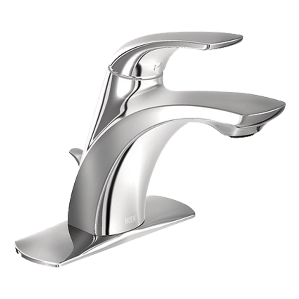 Moen Zarina Bathroom Sink Faucet 1-Handle Single Hole 4-In. Centerset WaterSense with Drain, Chrome