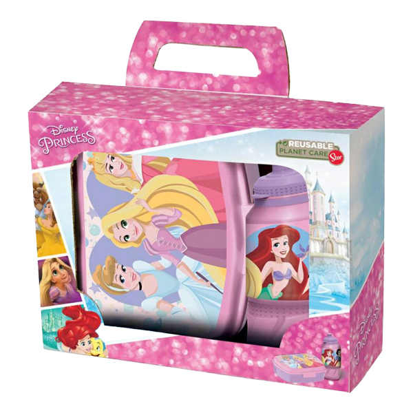 ****Disney Princess 2pc BTS Gift Set - Sport Bottle 420ml &amp; Sandwich Box