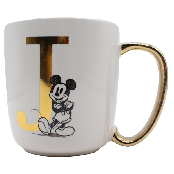 ****Disney Mickey Ceramic Alphabet Mug 13oz - J