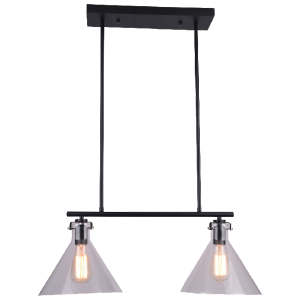 Royal Homes Ceiling Light Matte Black &amp; Clear