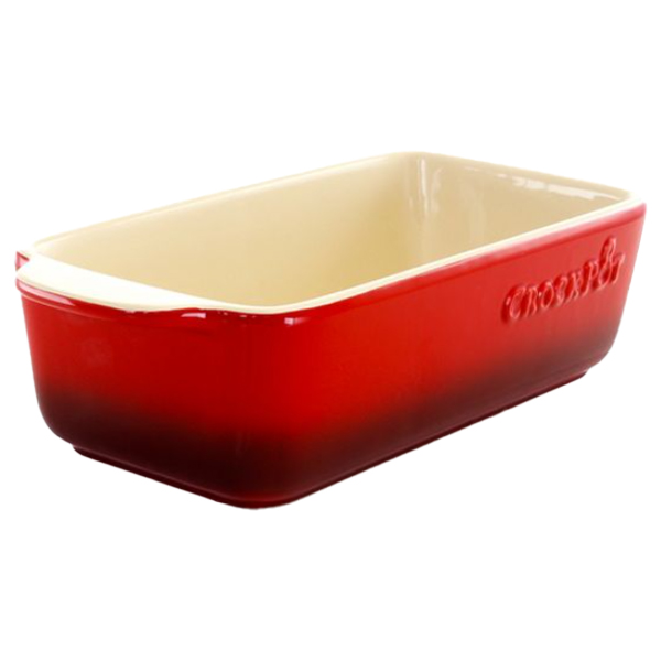 ****Crock-Pot Artisan 1.25 Qt Loaf Pan with Handles Gradient Red Stoneware