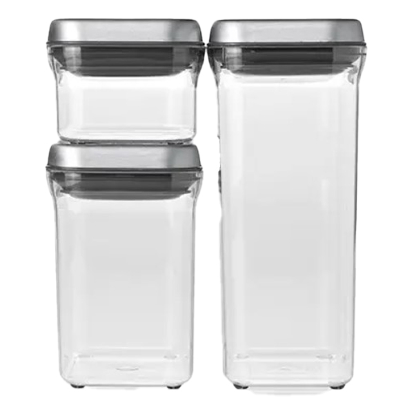 ****OXO SoftWorks 3pc POP Container Set, Stainless Steel