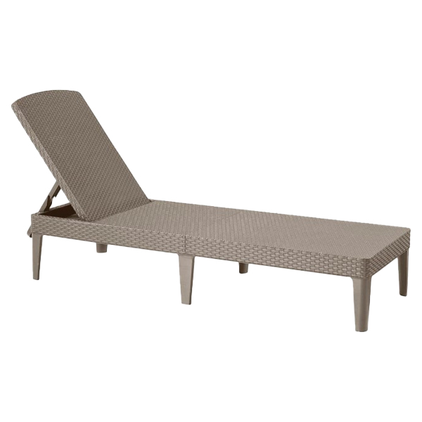 Keter Jaipur All Weather Adjustable Sun Lounger Resin, Capuccino