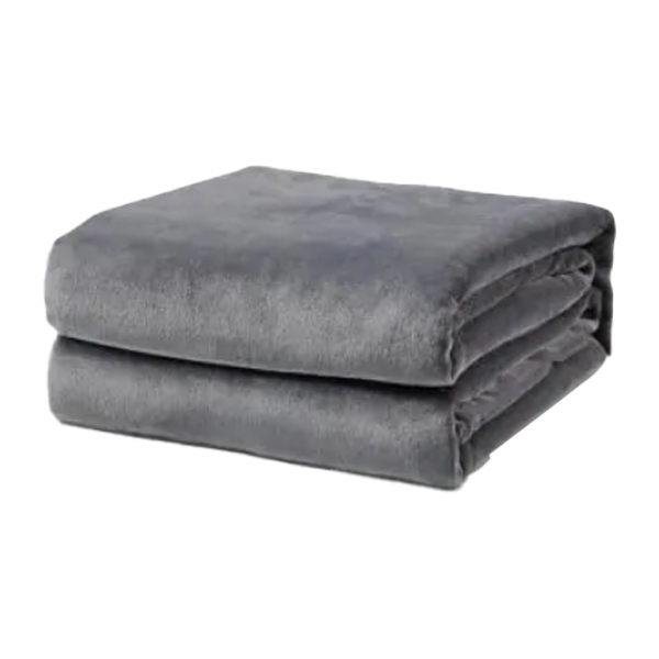 ****L'Baiet Queen Blanket 90In.x90In. - Grey Fleece