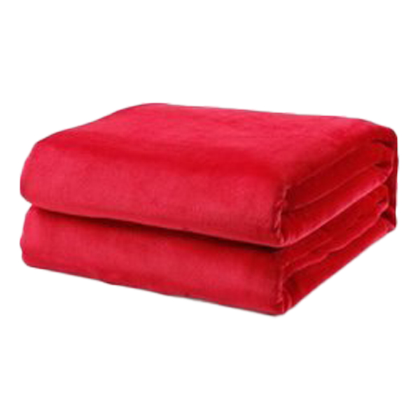 ****L'Baiet Twin Blanket 60In.x80In.- Red Fleece