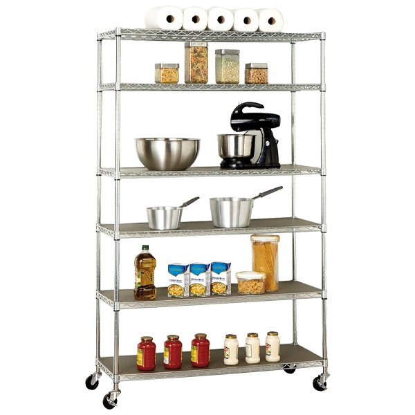 Seville Classics 6-Tier Commercial Shelving 48 W x 18 D x 72 H, Chrome