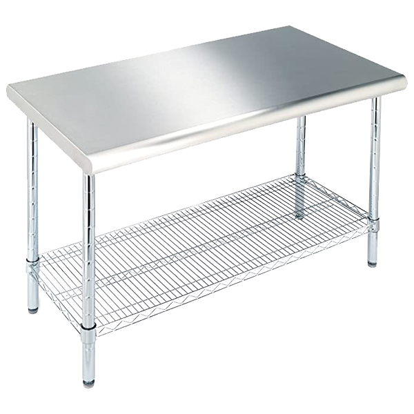 Seville Classics Commercial Work Table with SS Top