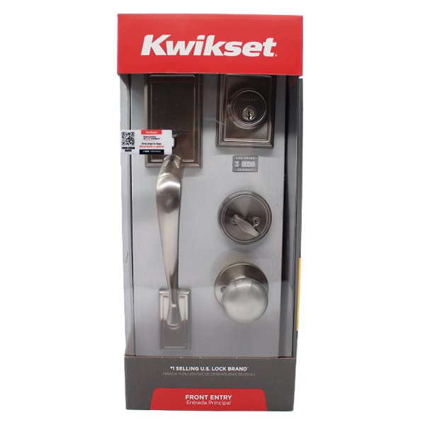 Kwikset Front Entry Single Cylinder Sliver