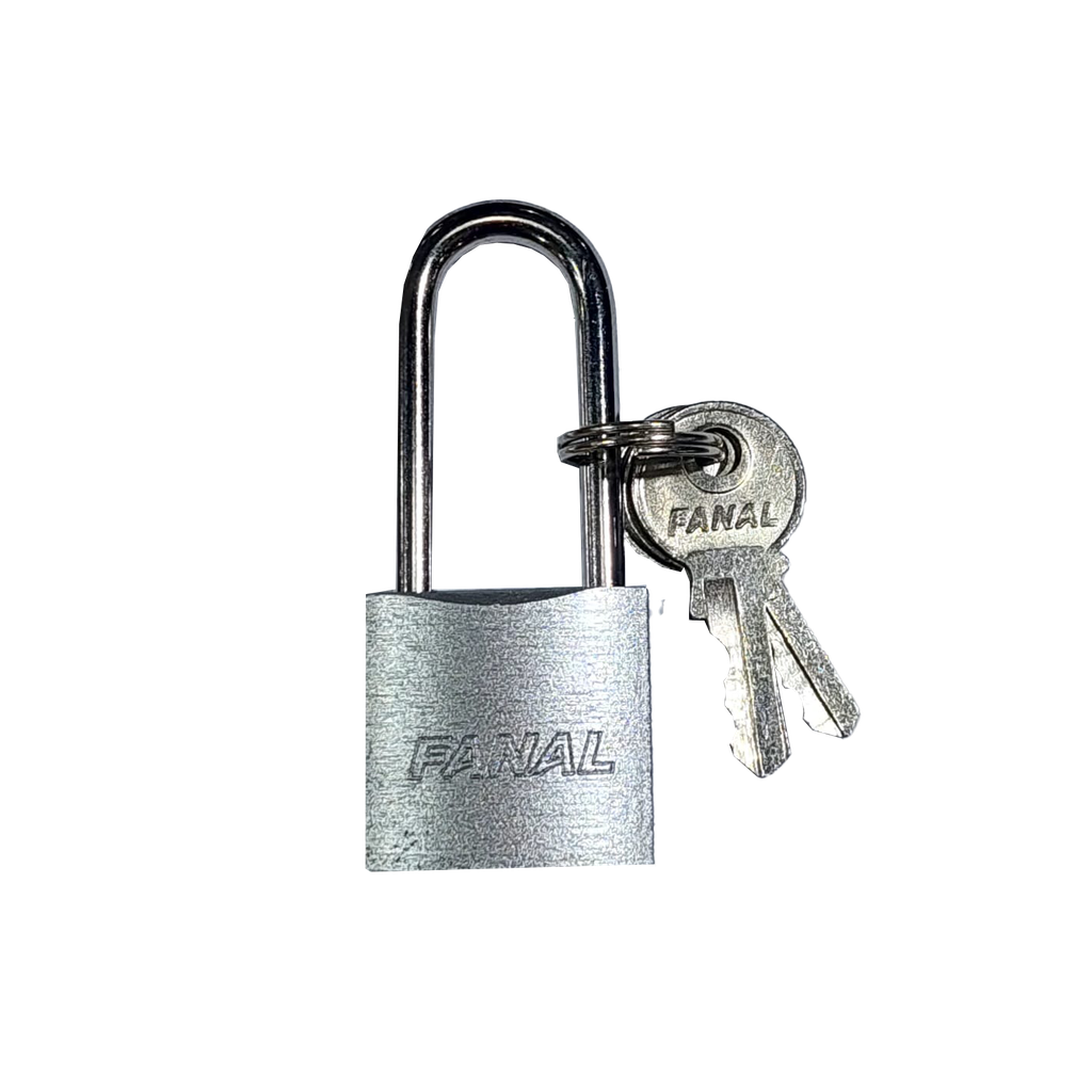 ****Fanal 25mm Iron Padlock Long Shackle Silver