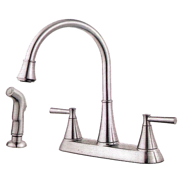 ****Pfister Cantara 2-Handle Kitchen Faucet With Side Spray, Stainless Steel